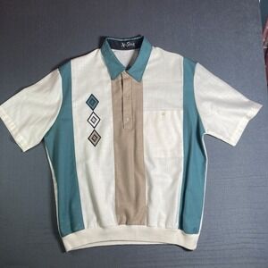 Alan Stuart Vtg Shirt Men's L Soprano Style 90s Made In USA Bowling Retro